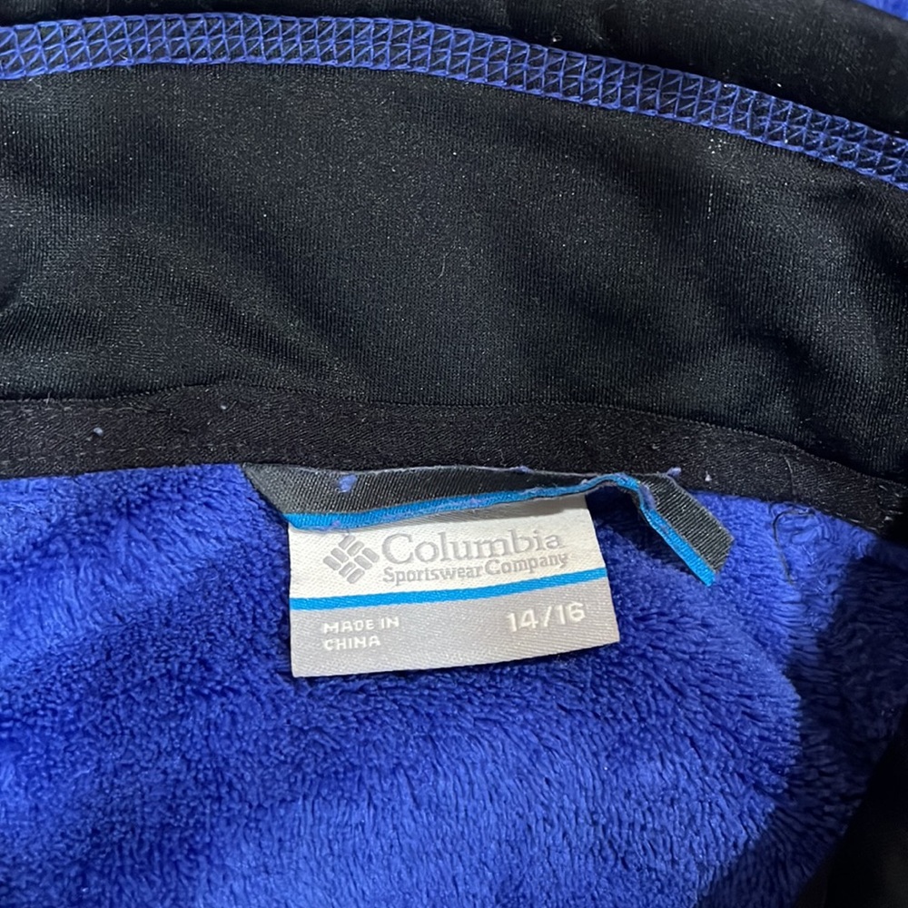 Columbia Blue Kids Fleece Zip Up 14/16 - Picture 3 of 8